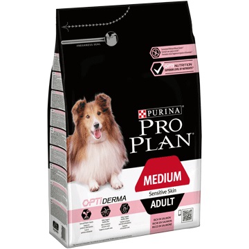 Purina Pro Plan Medium Adult Sensitive Skin Cibo Secco con Salmone e Riso - 3 kg
