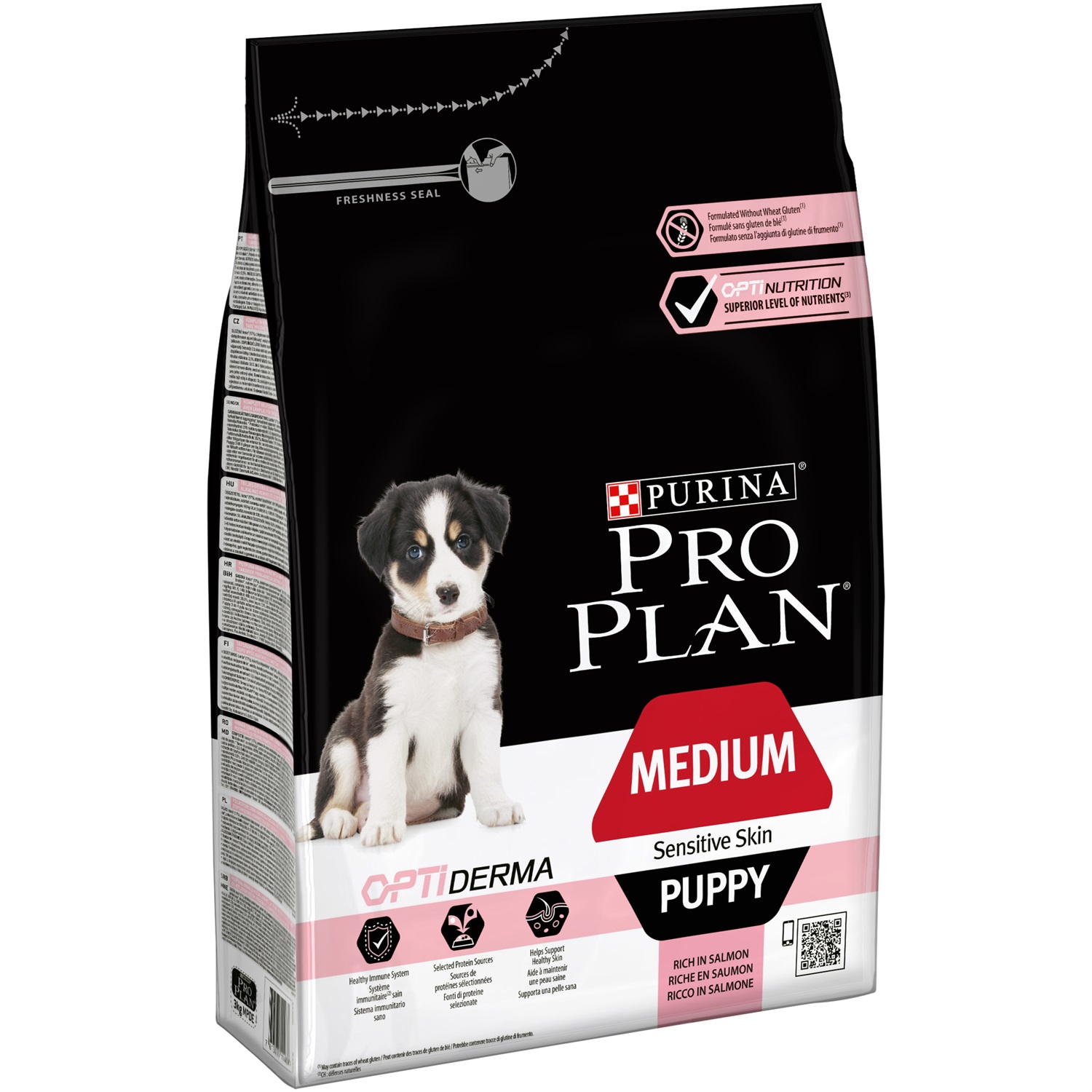 Purina Pro Plan Medium Puppy Sensitive Skin Cibo Secco per Cani - 3 kg, Ricco in Salmone e Riso