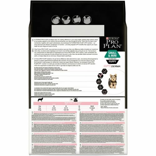 Purina Pro Plan Cibo Secco per Cani Cuccioli Small & Mini Sensitive Skin 3 kg - Ricco in Salmone con OptiDerma