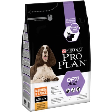 Purina Pro Plan Adult Medium & Large 7 Age Defence - Alimento Secco Ricco in Pollo, Sacco da 3 kg