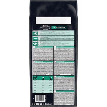 Purina Pro Plan Veterinary Diets EN Gastrointestinal 1,5 kg - Cibo secco per cani, supporto per disturbi intestinali e insufficienza pancreatica
