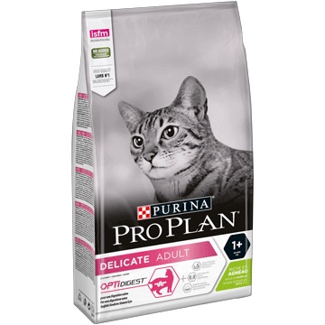 Purina Pro Plan Delicate Adult Cibo Secco per Gatti con Agnello - 1,5 kg - Alimento Completo per Gatti con Digestione Sensibile