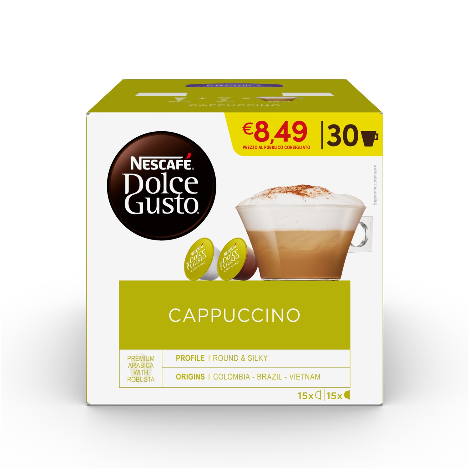 Nescafé Dolce Gusto Cappuccino - 30 Capsule per 15 Tazze