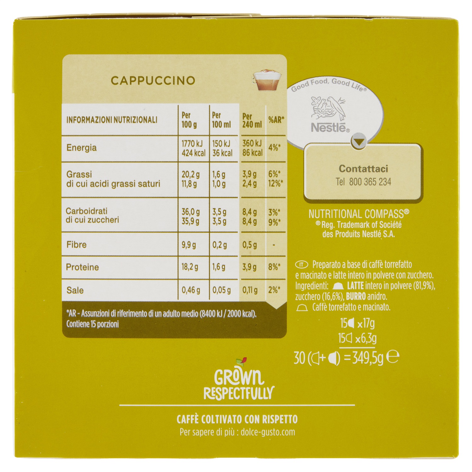 Nescafé Dolce Gusto Cappuccino - 30 Capsule per 15 Tazze