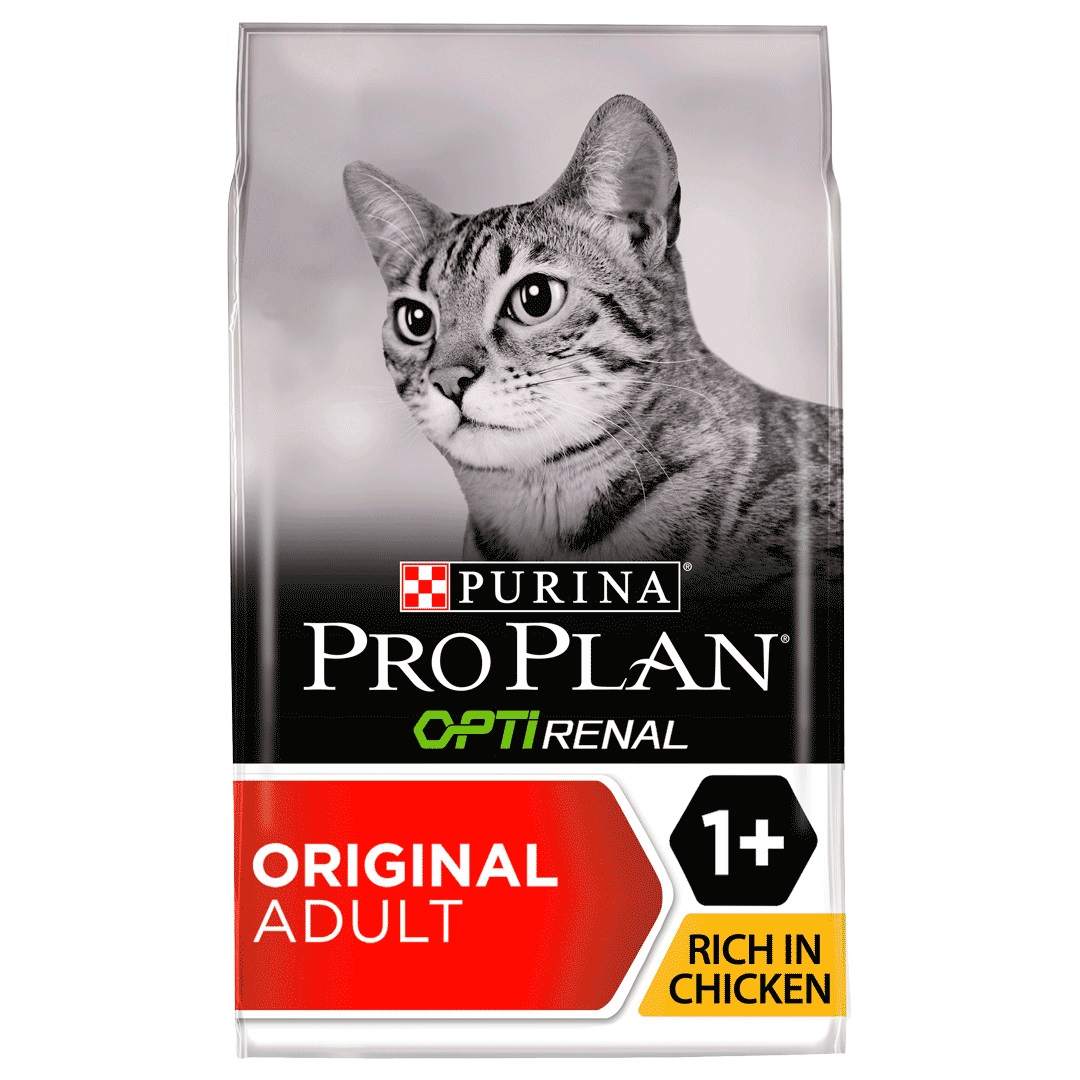 Purina Pro Plan Adult Renal Plus Cibo Secco per Gatti 3 kg - Ricco in Pollo, Favorisce la Funzione Renale