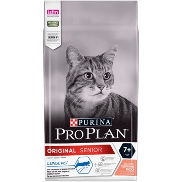 Purina Pro Plan Crocchette Secco per Gatti Senior 7 Longevis Ricco in Salmone - 3 kg
