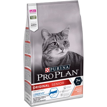 Purina Pro Plan Crocchette Secco per Gatti Senior 7 Longevis Ricco in Salmone - 3 kg