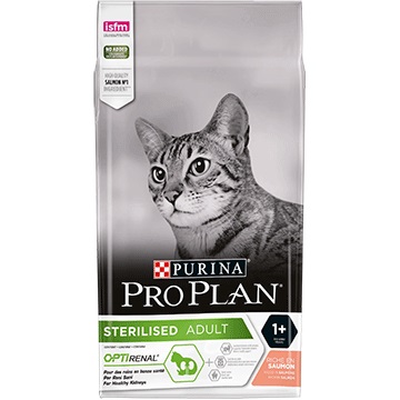 Purina Pro Plan Sterilised Adult 1 con Salmone - Cibo Secco Completo per Gatti Adulti Sterilizzati - 10 kg