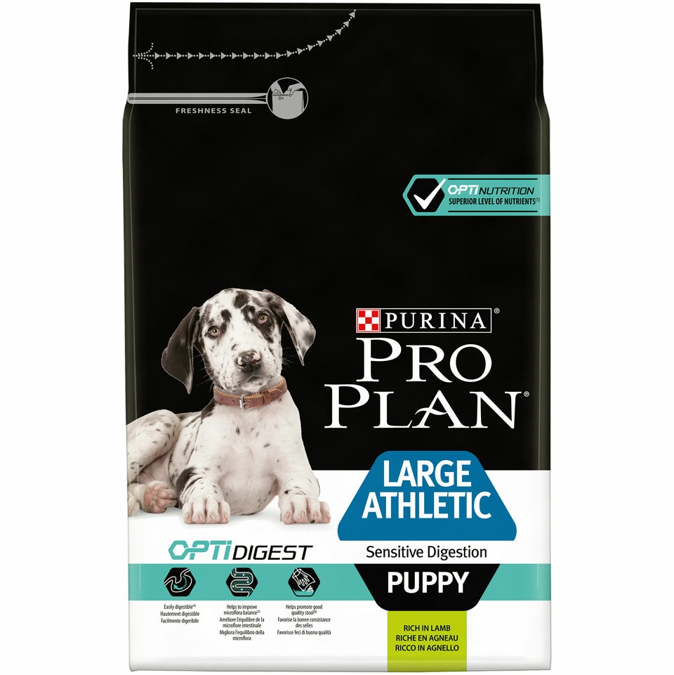 PURINA PRO PLAN Crocchette per Cuccioli di Taglia Grande con Agnello e Digestione Sensibile - 12 kg