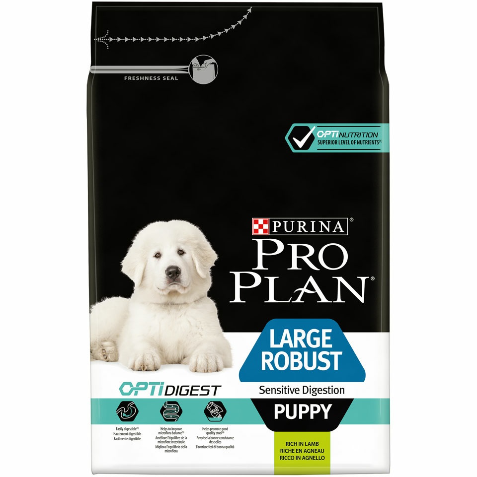 PURINA PRO PLAN Crocchette per Cani Cuccioli Large Robust Sensitive Digestion con Agnello - 12 kg