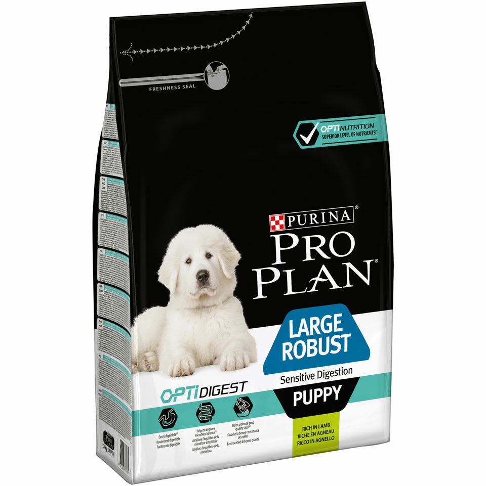 PURINA PRO PLAN Crocchette per Cani Cuccioli Large Robust Sensitive Digestion con Agnello - 12 kg