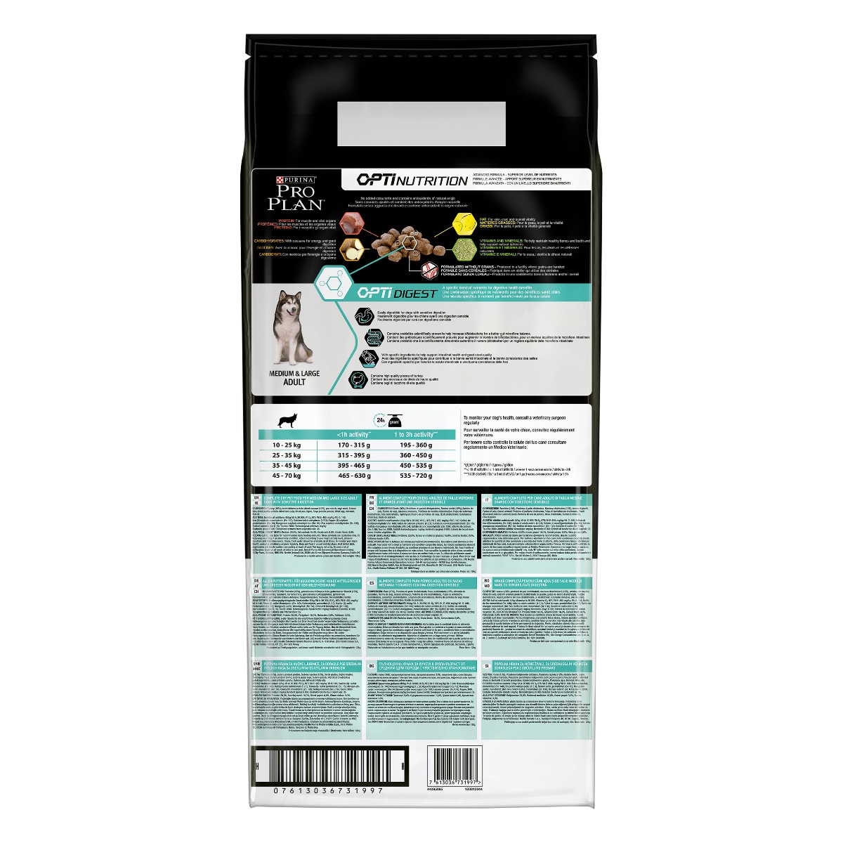 Purina Pro Plan Medium & Large Adult Grain Free 12 kg - Crocchette per Cani con Tacchino e Digestione Sensibile