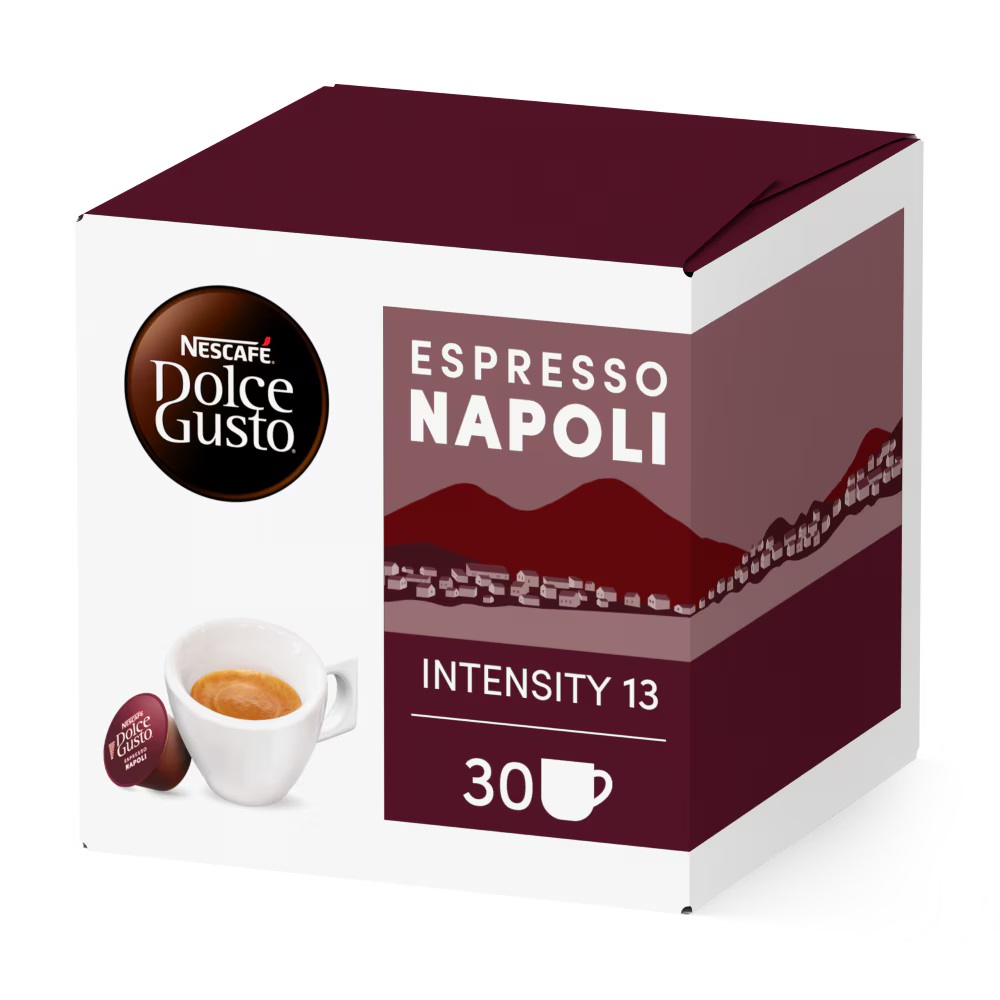 Nescafé Dolce Gusto Caffè Espresso Napoli - 30 Capsule, Forte e Tostato con Crema Densa