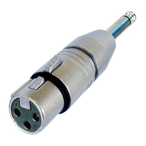 Neutrik NA2FP - Adattatore Femmina XLR a Mono 1/4' Jack, Dimensioni 2.5x8.6x7.6 cm