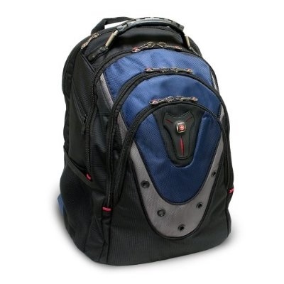Wenger/SwissGear IBEX - Zaino per Notebook fino a 43,9 cm (17,3 pollici) in Nylon Nero/Blu con Tasca Organizer