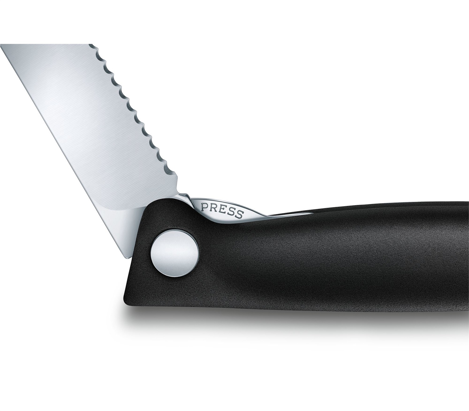 Victorinox Swiss Classic Coltello da Verdura Pieghevole Nero con Lama Seghettata in Acciaio Inossidabile