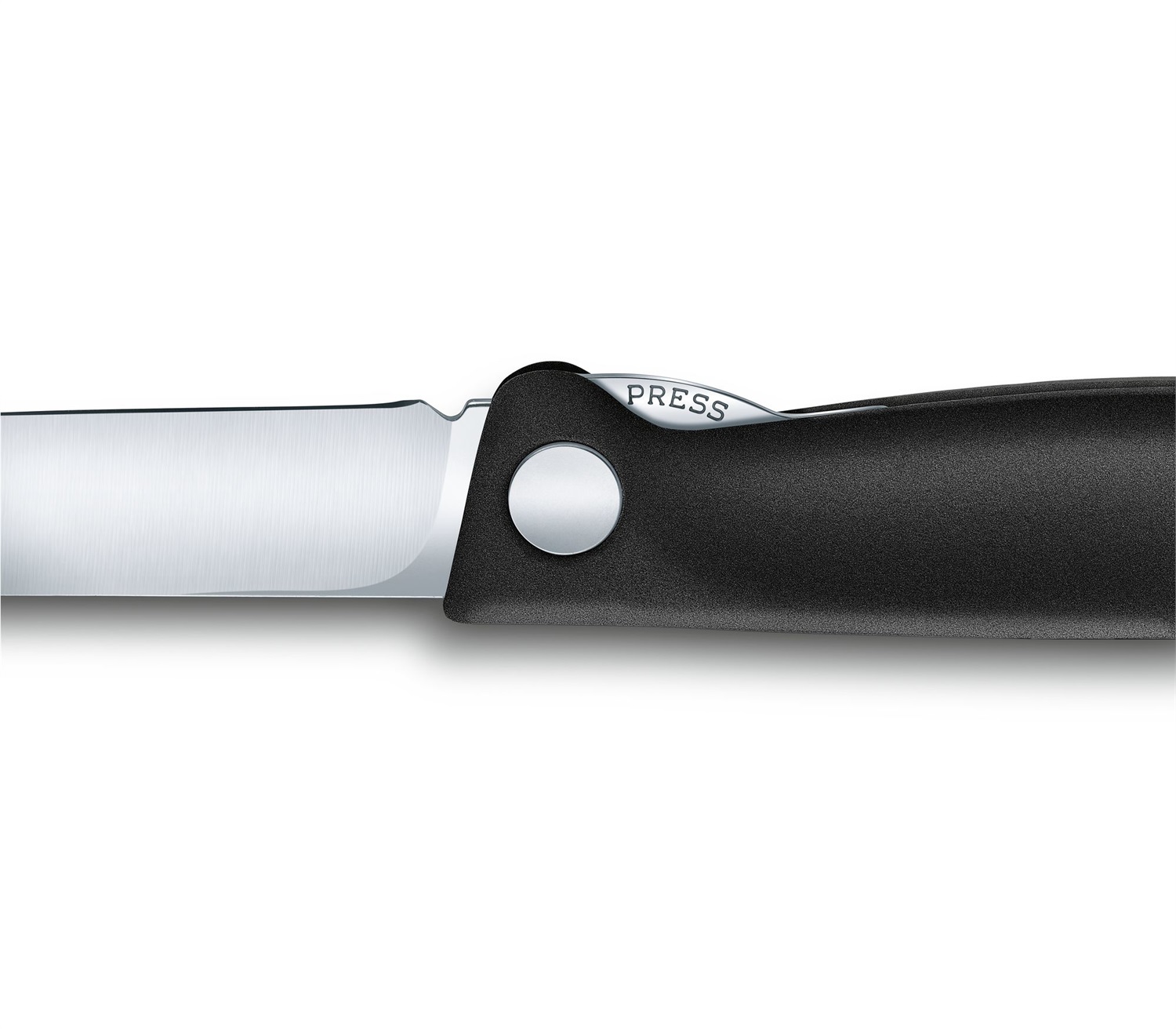 Victorinox Swiss Classic Coltello da Verdura Pieghevole Nero con Lama Dritta, Lavabile in Lavastoviglie