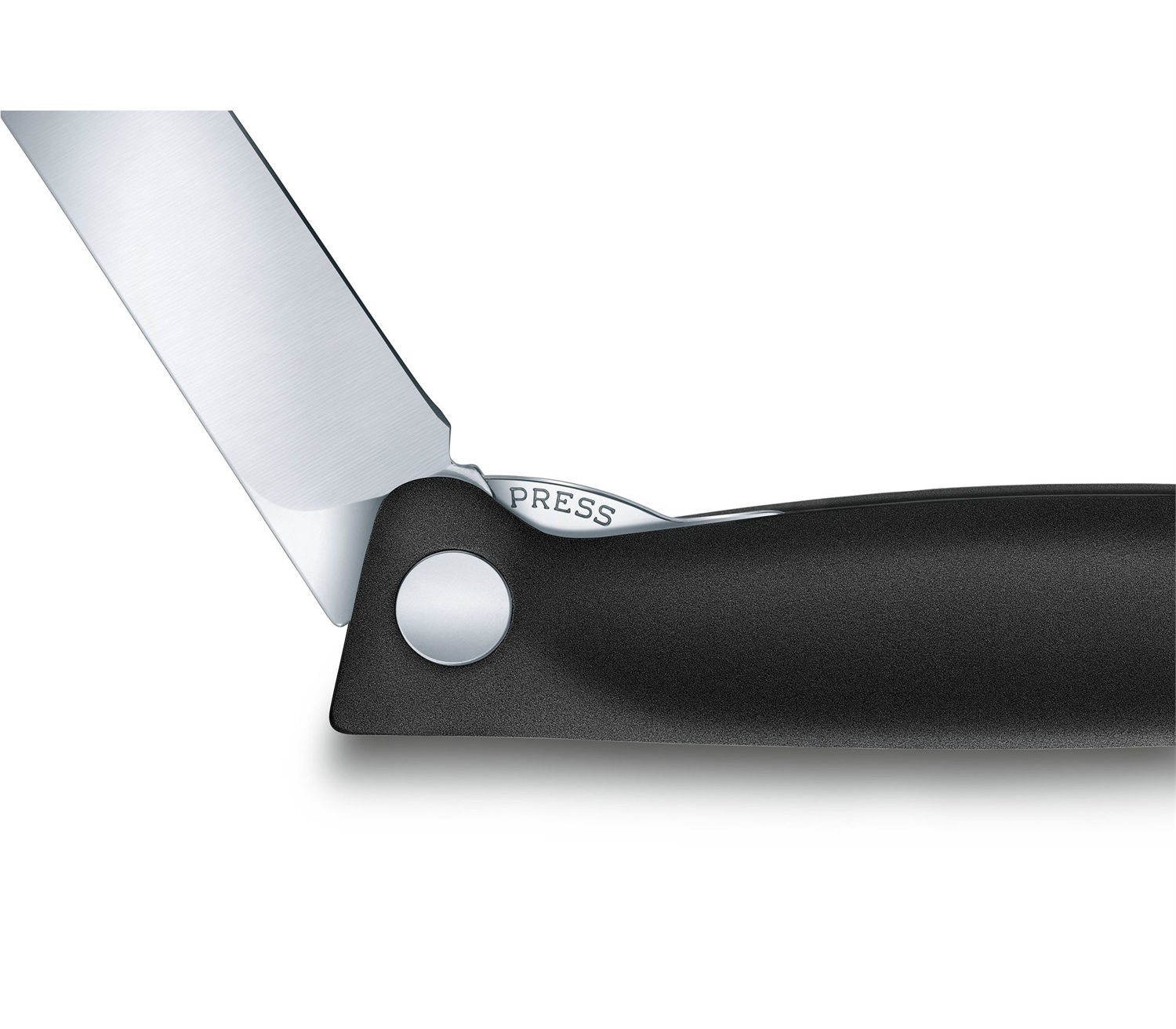 Victorinox Swiss Classic Coltello da Verdura Pieghevole Nero con Lama Dritta, Lavabile in Lavastoviglie
