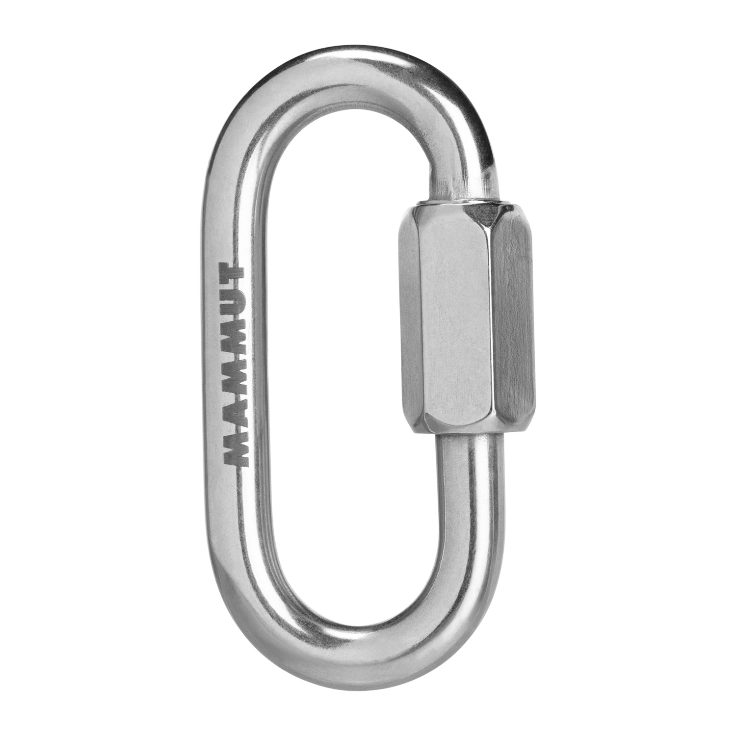 Mammut Moschettone Ovale in Acciaio Inox Ø8 mm con Screw Gate - Multiplo 5 Pz, Certificato EN362, UIAA 121, EN12275