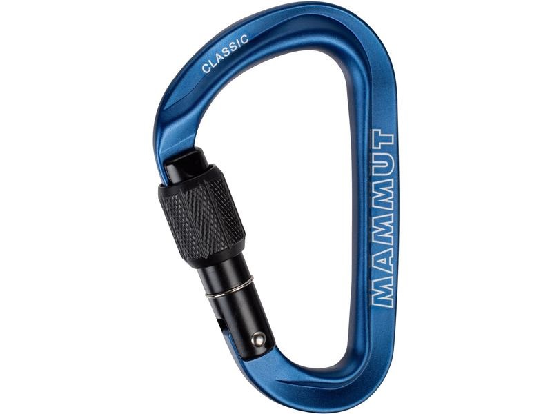 Mammut Classic HMS Screwgate - Moschettone a Ghiera Blu per Arrampicata, Forma a Pera, Medie Dimensioni