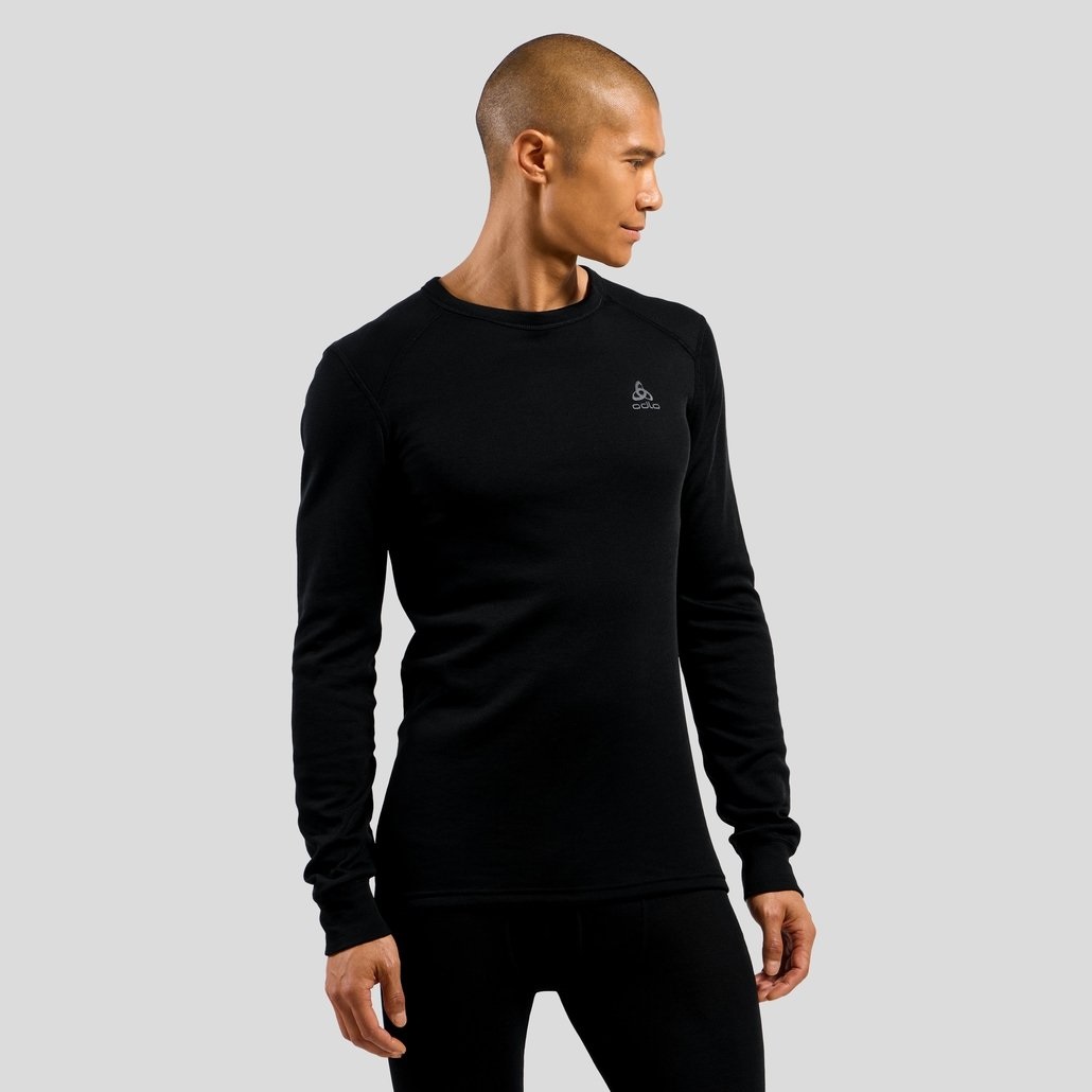 Odlo Active Warm Eco Maglietta Intima Tecnica a Maniche Lunghe Uomo - ZeroScent, Antimicrobica, Sostenibile