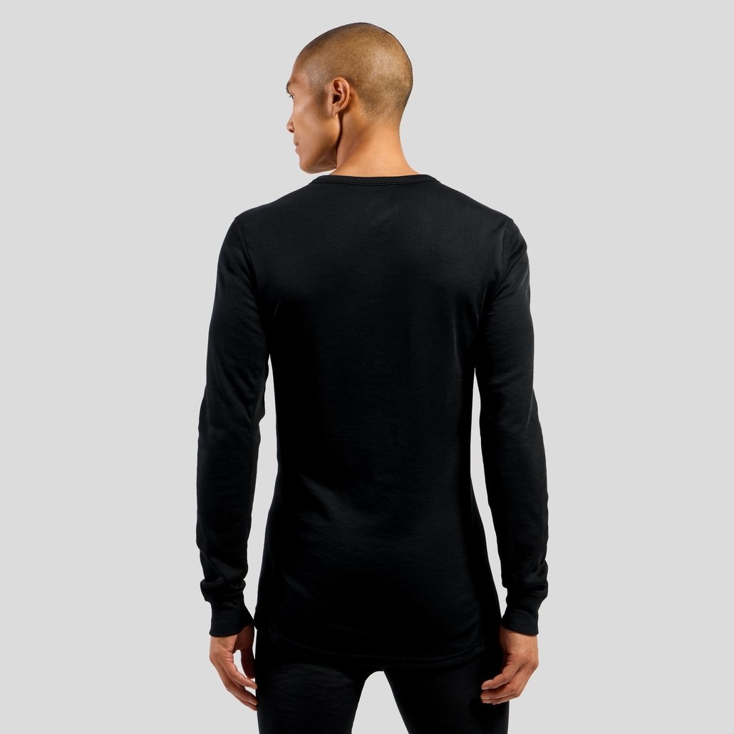 Odlo Active Warm Eco Maglietta Intima Tecnica a Maniche Lunghe Uomo - ZeroScent, Antimicrobica, Sostenibile