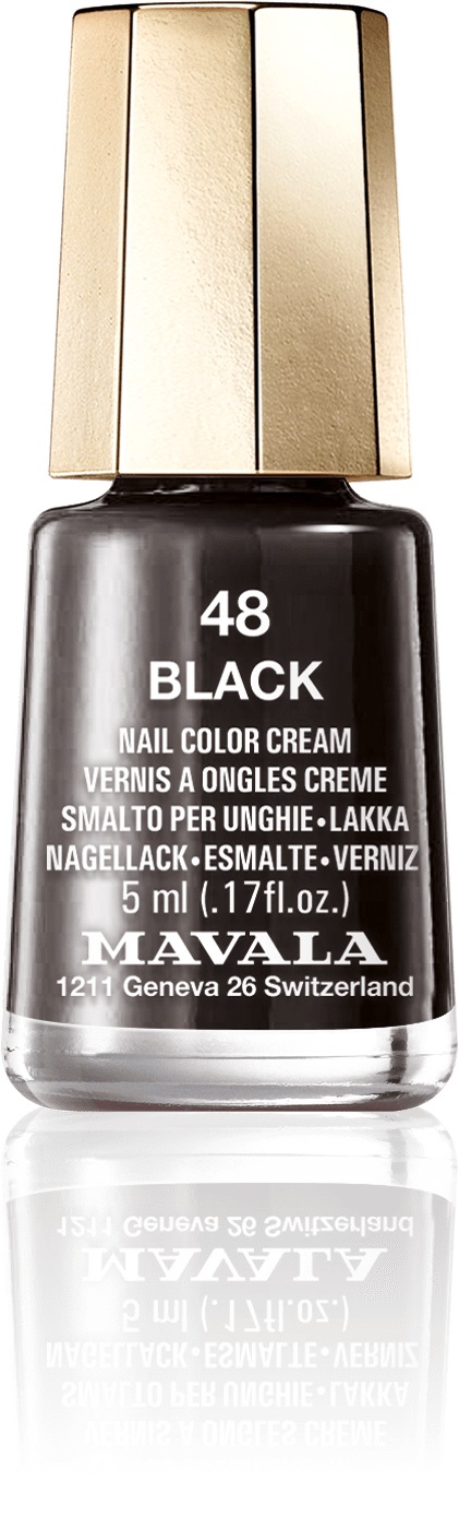 Mavala Mini Color Smalto per Unghie 48 Nero 5 ml - Formula Anti-Asciugatura