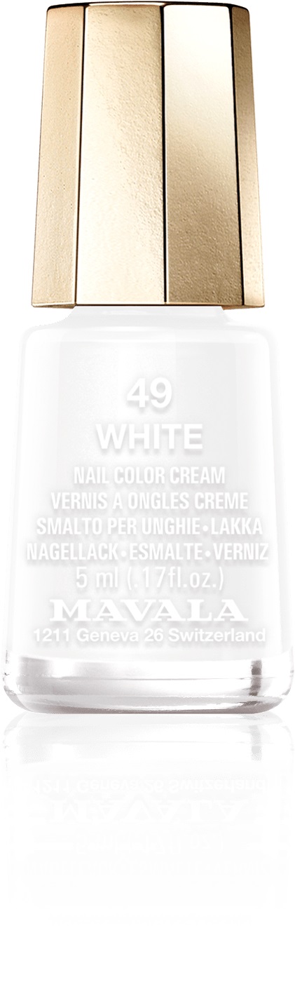 Mavala Mini Color Smalto per Unghie 49 Bianco 5 ml - Smalto Mini per Unghie Ideale per French Manicure