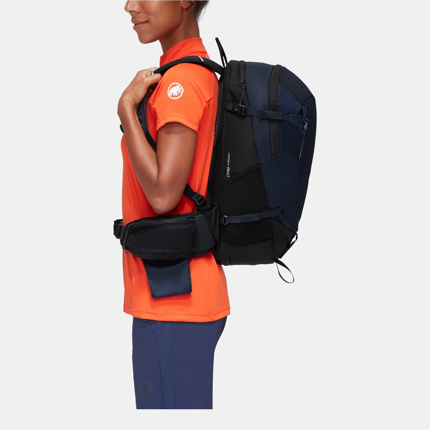 Mammut Lithium 20 Women Zaino da Trekking 20 L Nero Marino con Copertura Antipioggia e Supporto per Bastone