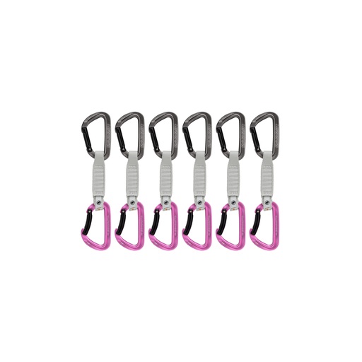 Mammut Workhorse Keylock Rinvio da Arrampicata 6 pz - Moschettone A forma di D in Alluminio e Acciaio inox, Colori Rosa e Blu