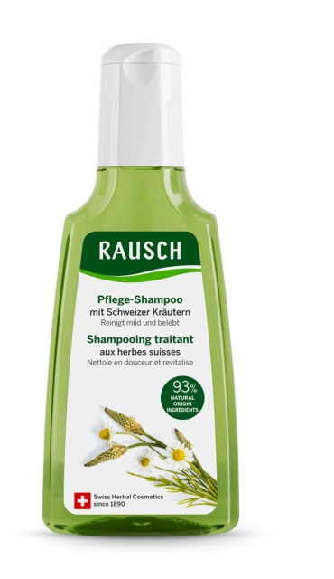 RAUSCH Shampoo Trattante alle Erbe Svizzere 200 ml - Deterge Delicatamente e Rivitalizza per Capelli Normali
