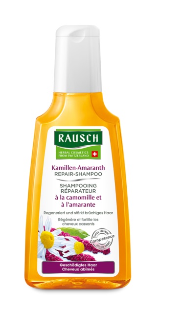 RAUSCH Shampoo Riparatore alla Camomilla e Amaranto 200 ml - Rinforza e Rigenera i Capelli Sciupati