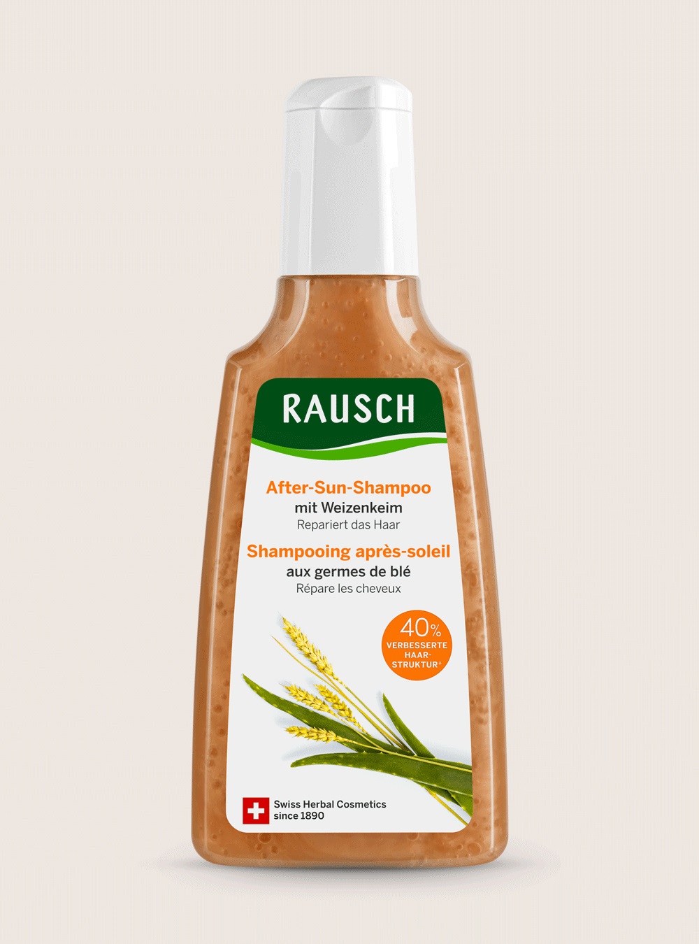 RAUSCH Shampoo Doposole al Germe di Frumento 200 ml - Ripara e Idrata i Capelli dopo Sole, Sale e Cloro