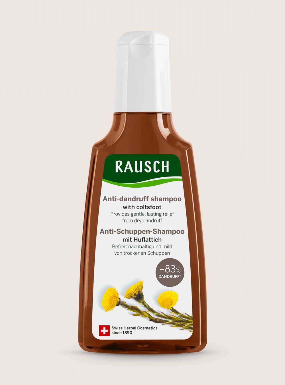 Rausch Shampoo Antiforfora alla Tussilaggine 200 ml - Delicato e Lenitivo con Piroctone Olamine
