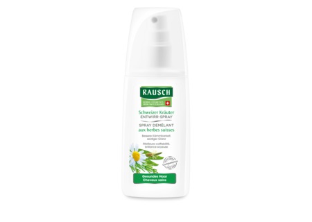 RAUSCH Spray Districante alle Erbe Svizzere 100 ml - Districa, Protegge e Rende Lucenti i Capelli, Ideale per Bambini