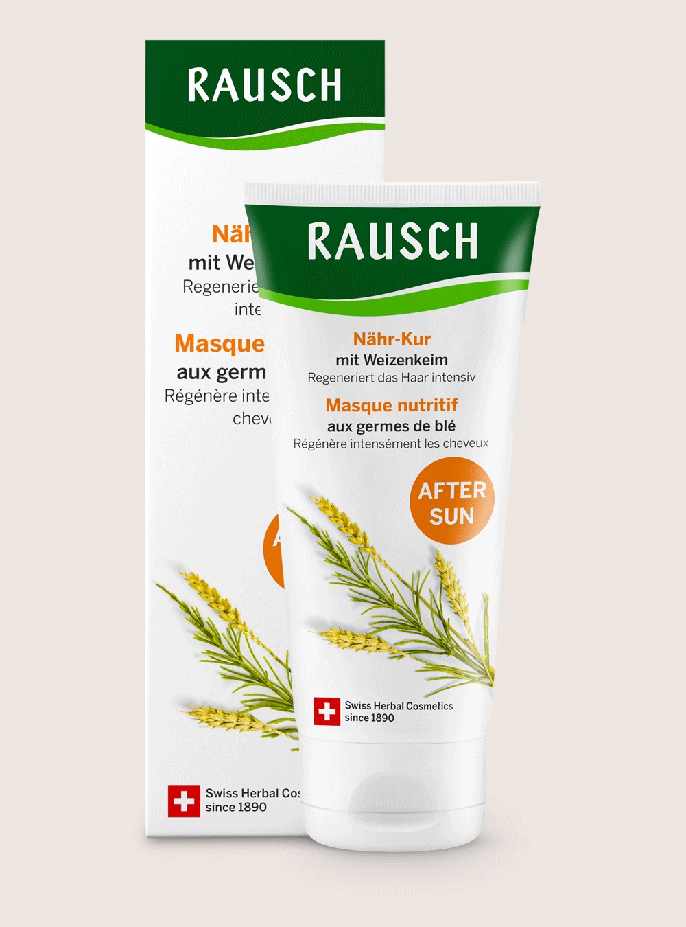 RAUSCH Maschera Nutritiva al Germe di Frumento 100 ml - Trattamento per Capelli Secchi e Stressati