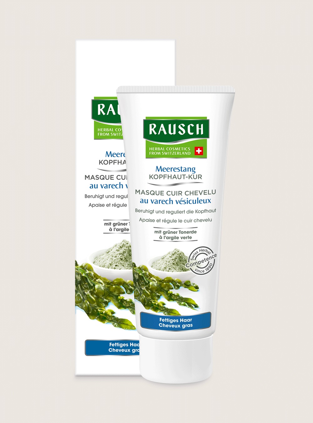 Rausch Maschera Antisebo per Cuoio Capelluto alla Quercia Marina 100 ml - Purificante e Rinfrescante