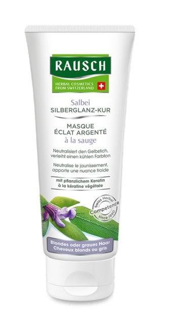 RAUSCH Maschera Lucentezza Argentea alla Salvia 100 ml - Trattamento Rigenerante per Capelli Biondi e Grigi