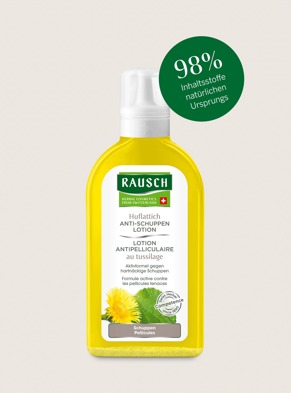 RAUSCH Lozione Antiforfora per Cuoio Capelluto alla Tussilaggine 200 ml - Trattamento Efficace contro Forfora e Prurito
