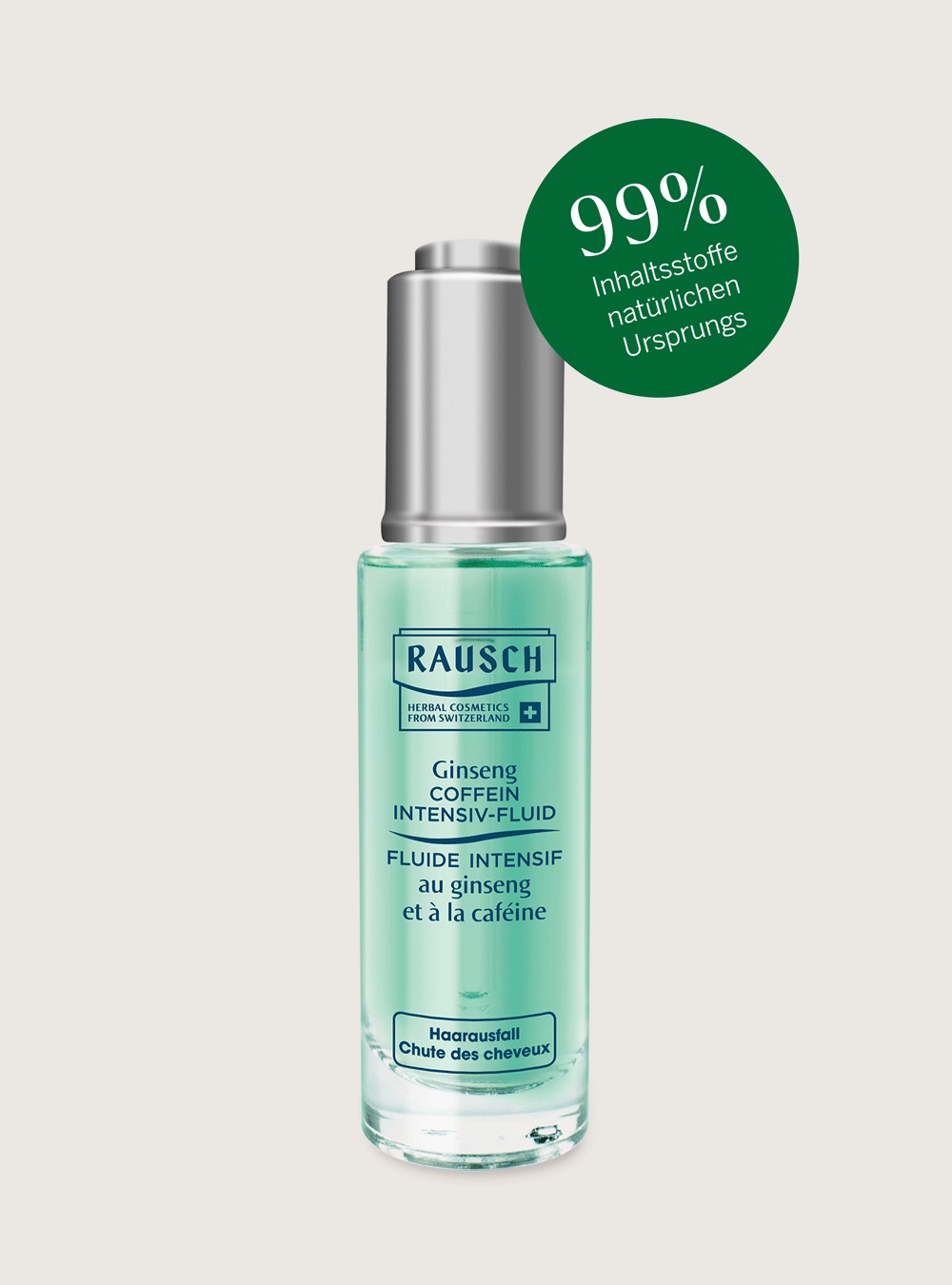 RAUSCH Fluido Intensivo Cuoio Capelluto alla Caffeina e Ginseng 30ml - Trattamento Anticaduta