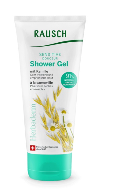 RAUSCH Gel Doccia Delicato alla Camomilla 200 ml - Per Pelle Secca e Sensibile con Fragranza Herbaderm