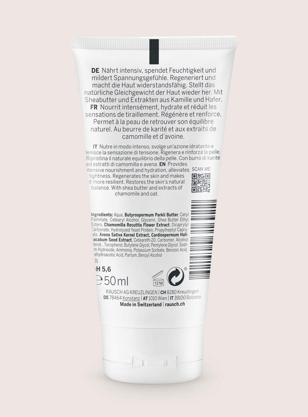 Rausch Crema per le Mani Delicata alla Camomilla 50 ml Unisex