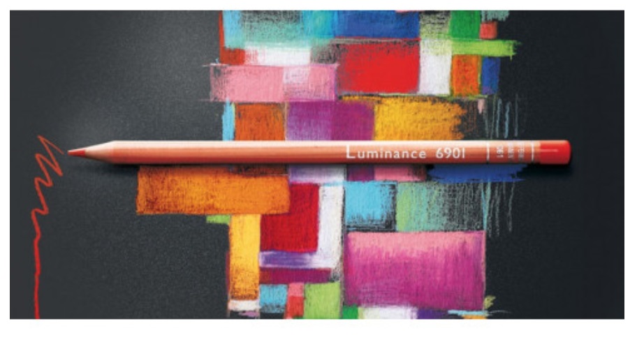 Caran d'Ache 6901.712 Matite Colorate Luminance - Confezione da 12 Pz, Esagonali in Legno di Cedro, Mina Morbida e Resistente alla Luce