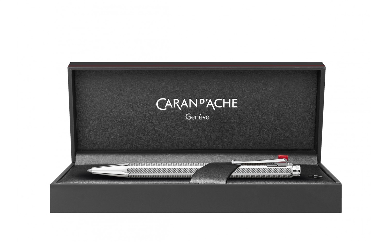 Caran d'Ache Ecridor Milanese Mesh Penna a Sfera Retrattile in Ottone Palladio con Clip e Punta Placcata - Colore Silver