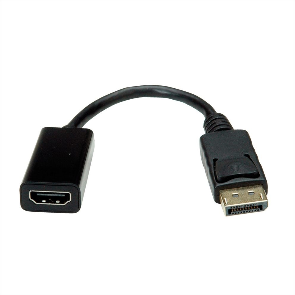 VALUE Cavo Adattatore DP - HDMI, M/F, Lunghezza 0,15 m, Connettori DisplayPort e HDMI Tipo A