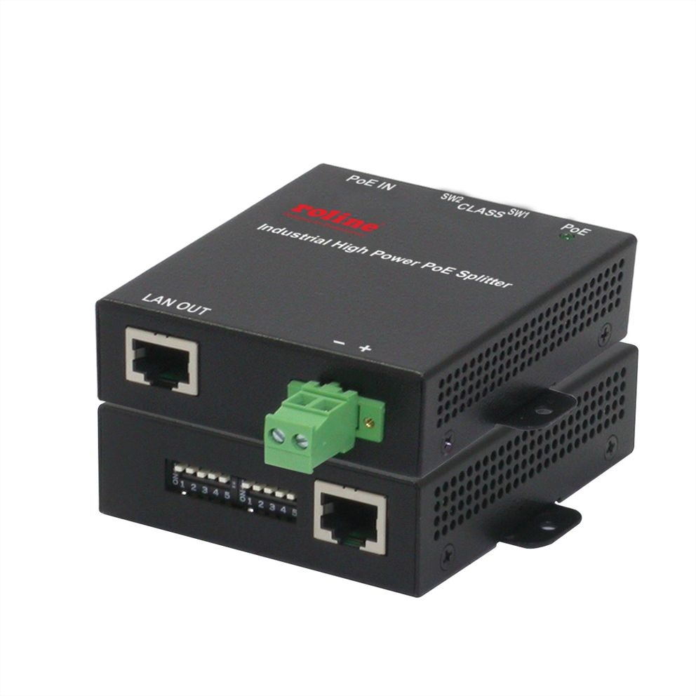 ROLINE 21.13.1173 Adattatore PoE e Iniettore Gigabit Ethernet - 10/100/1000 Mbit/s, Nero, IEEE 802.3af/802.3at