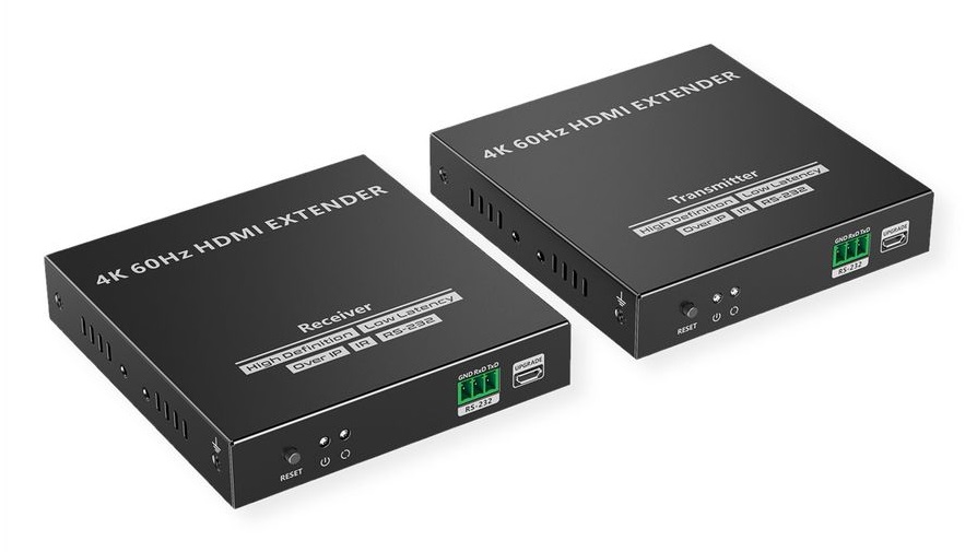 VALUE 14.99.3568 - Trasmettitore e Ricevitore AV con Estensione HDMI 4K60Hz fino a 120M