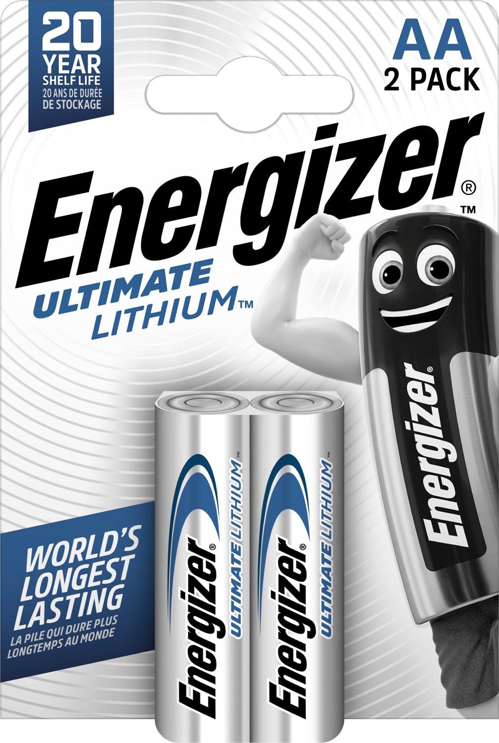 Energizer Ultimate Lithium AA - Batteria al Litio 1,5V 3000mAh, Durata Superiore e Prestazioni Estreme