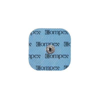 Compex Elettrodi Performance Snap 5x5cm - Busta da 4 pezzi, Autoadesivi e Riutilizzabili