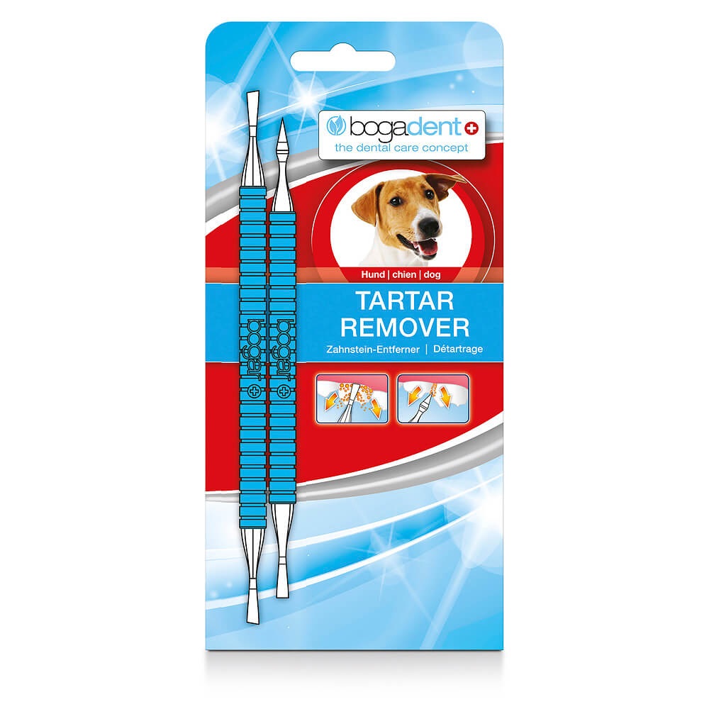 Bogar Bogadent Tartar Remover per Cani - Confezione da 2, Strumenti in Plastica Dura per Rimozione Delicata del Tartaro